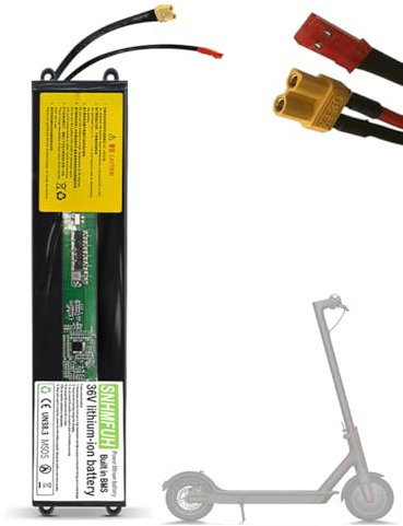 SNHMFUH 36V Elektroroller Batterie 6600Mah 7800Mah 9000Mah 9900Mah Anpassbar Li-Ion-Akku Für 1S M365 Scooter Mit BMS, ABS-Halterung,Reichweite 20-45Km,Für 0-600W Motor,36v,9AH