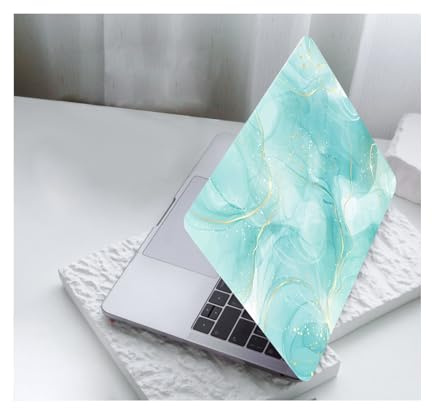 HLAAJJX Kompatibel mit MacBook Air 13 Zoll Hülle M4 M3 M2 2025 2024 2022 Version A3240 A3113 A2681,Kunststoff Hartschale Schutzhülle Snap Case für Mac Book Air 13.6,Grüner Marmor