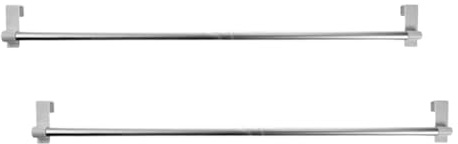 Lot de 2 Tringles à Rideau Extensibles pour Fenêtres et Portes Prête à Poser avec Crochets de Fixation Ajustable de 60 à 105 cm