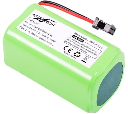 AFTERTECH Akku-Pack 14,4 V 2600 mAh Li-ion kompatibel mit IKOHS Netbot S14/S15, Lefant T700/M201, Proscenic 850T, Ecovacs Deebot N79/N79S/DN622, Eufy RoboVac 11S/11/15C/15T/30/35C E3E6