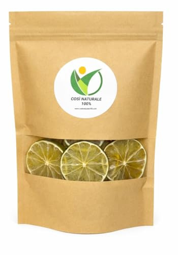 COSI NATURALE 100% Lime essiccate Naturali al 100% perfette per Cocktail Gin Tonic Tè Tisane e Acque aromatizzate Ottime anche in Cucina per Aromatizzare Stufati e piatti di Pesce (50g)