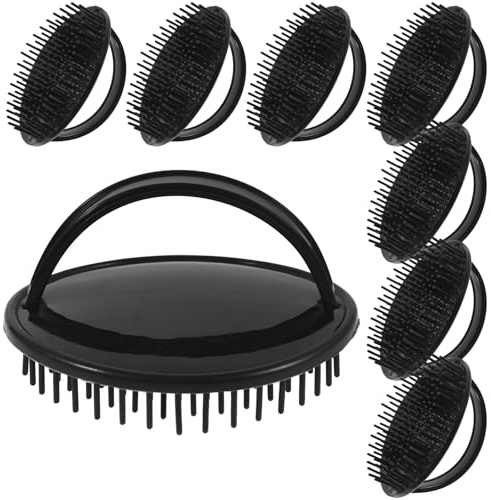 BAZEITFLOW Silikon Kopfhautmassagegerät und Stimulierenden Massage der Kopfhaut 8 Stück mit Shampoo Bürste zur Effektiven Reinigung für Entspannende Haarpflege Zuhause