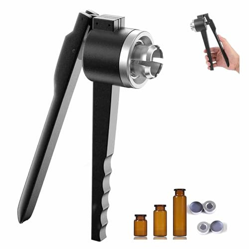 machine de bouchage manuelle, Sertisseuse portative for flacons à bouchon rabattable en aluminium 11/13/20 mm, étanchéité réglable, sertisseuse for, bouchage rapide(11mm)
