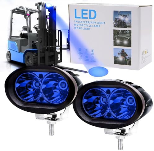 Carrello elevatore Luce di sicurezza blu Magazzino Carrello elevatore Luce di avvertimento di sicurezza 12V-80V Faretto blu per motocicletta Indicatore di sicurezza per camion 2 pezzi
