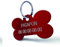 Hundemarke zur Personalisierung für Hunde und Katzen - Gravierte, Personalisierbare Medaille - 7 Farben Verfügbar (Kleiner Knochen-31 mm, Rot)