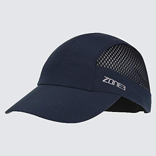 ZONE3 Unisex Lightweight Mesh Triathlon and Running Baseballkappe, Benzin/Reflecti, Einheitsgröße EU