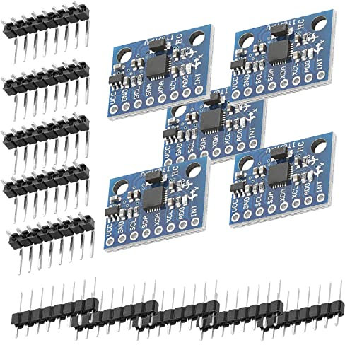AZDelivery 5 x GY-521 MPU-6050 3 Axis Gyroscope and Accelerometer 6DOF Sensor Module 16 Bit AD Converter Data Output IIC I2C Compatible with Arduino and Raspberry Pi including E-Book!