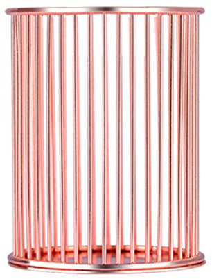 Hillento Pencil Holder, Metal Pen Pencil Holder, Rose Gold Pencil Holder, Desk Stationery Organizer for Home, School, Office Desk Supplies, Makeup Brush Organizer, Rose Gold