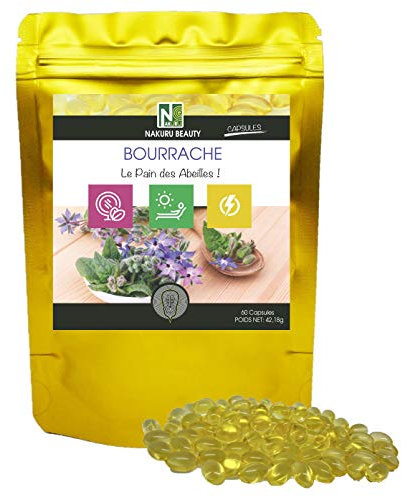 NAKURU | Bourrache | 60 Capsules de 703mg | Gamme Beauty | Fabriqué en France |Le Pain des Abeilles!