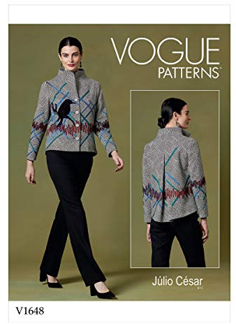 Vogue Patterns-V1648A5-Damen>Jacken & Westen, Misses>Mäntel & Capes, Papier, Weiß, verschiedene Designs