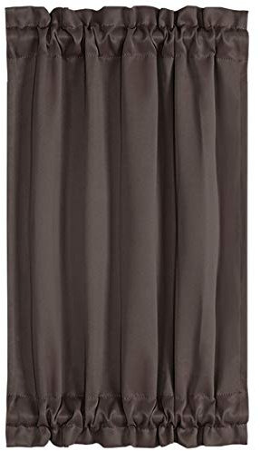 PiccoCasa Cortina para puerta de patio o ventana, cortinas deslizantes para privacidad, oscurecimiento de habitación, paneles de cortina de puerta de cristal francés opaco, Color café, W25 x L40