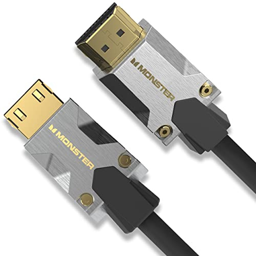 Monster M-Series Certified Premium HDMI Cable 2.0, Features 4K Ultra HD at 60Hz Refresh Rate, Duraflex Jacket, and Triple Layer Shielding, 22.5 Gbps - 9.8 ft, Speaker