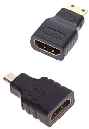 Adaptateur Convertisseur Micro HDMI/Mini HDMI/HDMI vers VGA avec Câble Audio Vidéo - Noir