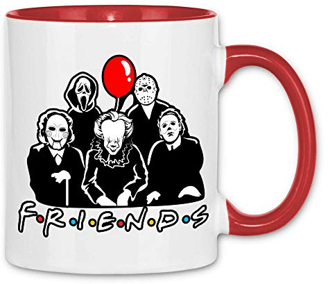 wowshirt Tasse Serienmörder Clown Halloween Horror Film Jason Freitag der 13 Gruselig, Farbe:White - Red