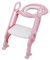 reducteur toilette enfant Siège de Toilette Enfant Reducteur de Toilette Pliable et Réglable Escalier Toilette Enfant avec Échelle Marche Réducteur de WC pour enfants 1-7 ans (poudre + blanc)