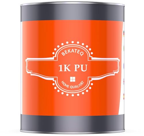 BEKATEQ 1K PU Bodenversiegelung RAL9005 Schwarz 2kg für außen I Bodenbeschichtung & Versiegelung für Beton, Steinteppich, Holz, Dach & Fliesen I elastisch, hitzebeständig & schnelltrocknend BK-635PU