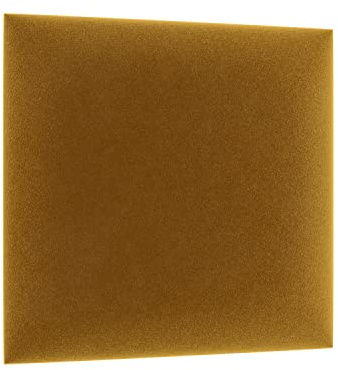 1x sossai® Toppa - Wandpaneel gepolstert, Quadrat 30 x 30 cm, Senfgelb