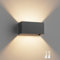 Klighten Wandleuchte mit Austauschbarer G9 LED Lampe Warmweiß 3000K, 18W LED Wandleuchte Innen/Aussen Einstellbar Abstrahlwinkel Außenleuchte für Wohnzimmer Garten, IP54, Dunkelgrau