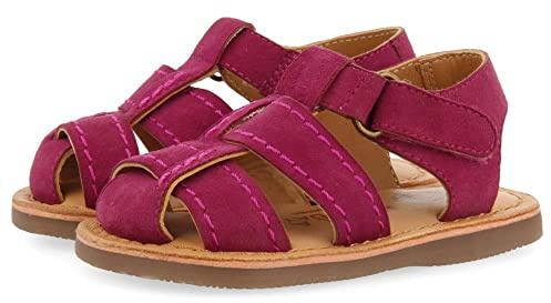 Sandali in pelle fucsia tipo granchio per bambino cabixi, Fucsia, 22 EU