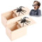 KEELYY Spinne In Box, 2 Stücke Spinne Streich-Box, Streich Spinne Scare Box, Holz Prank Spider Scare Box, Streich Spinne Angst Box, für Kinder Erwachsene Party Favors Gifts