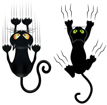 Katze Auto Aufkleber, 2 StüCk Süße Autoaufkleber Katze Lustig Autoaufkleber Katze Schwarz Katze Aufkleber Auto Autoaufkleber Lustig für Autofenster-Tür-Dekorationsaufkleber