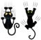 Funny Cat Car Stickers - 2Pcs Cute Black Cat Vinyl Stickers for Car Window & Door Decoration