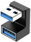 Adaptateur USB type A vers type A coudé vers le haut et vers le bas USB 3.0 A mâle vers femelle Extension 180 degrés 5 Gbit/s pour ordinateur portable PC 180 degrés
