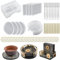 UGBO Moule Silicone Resine Epoxy Moule Dessous de Verre Ronds Carrés Moulle Silicone Coaster Mold avec Tapis de Rangement Moule en Résine DIY Table à Manger Et Décoration D'IntéRieur