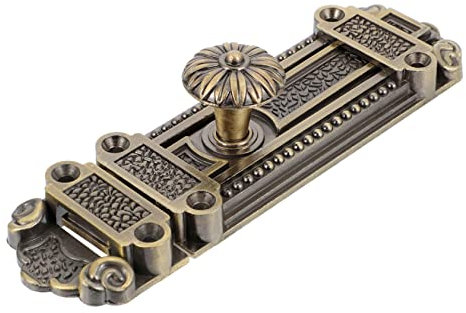 DOITOOL Serrure à Loquet De Porte Vintage En Alliage De Zinc, Verrou De Porte Coulissante Sécurité Solide, Installation Facile Pour Maison Et Fenêtre,