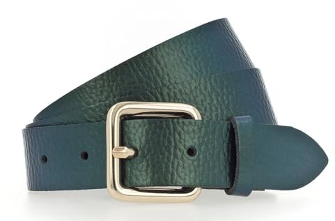Vanzetti Leder Gürtel 30mm Metallic Belt W100 Darkgreen Metallic dunkelgrün