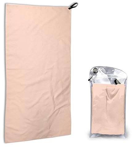 JCAKES Serviette en microfibre rose pâle à séchage rapide pour salle de bain, voyage, serviette de salle de bain