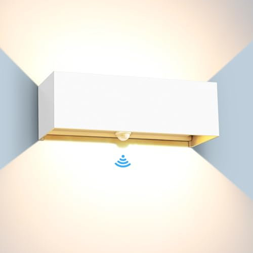 ledmo 30W Außenleuchte mit Bewegungsmelder Wandleuchte Aussen 3000K LED Wandleuchten IP65 Außenwandleuchte Mit Einstellbar Abstrahlwinkel LED Wandlampe IP65 Wasserdichte