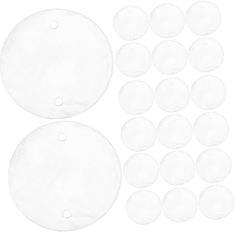 FONDOTIN 100 Stück Runde Natürliche Muscheln DIY-Material Windglockenmaterial Austernschalen Zum Basteln Capiz-Muschel-schmuck Anhänger Zur Schmuckherstellung Hülse Eben Lieferungen