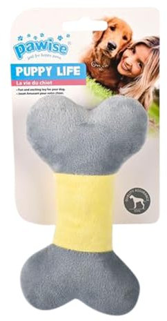 Pawise Puppy Plüschknochen Spielzeug, 15 cm Größe, sortiert