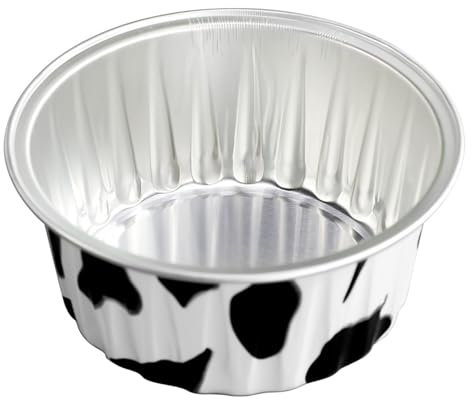 Tazas de papel de aluminio para tartas, 60 unidades, desechables, resistentes a altas temperaturas, grado alimenticio, sin olor, para magdalenas, recipientes para tartas de queso, herramienta para