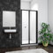 Huibathroom 1850mm Matt Black Bifold Shower Enclosure Cubicle 700x700mm Shower Tray Waste