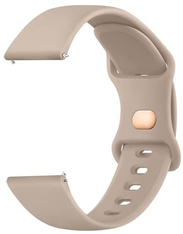 Tobfit Armband für Garmin Forerunner 245/645 Music Armband,20mm Silikon Uhrenarmband Ersatzarmbänder für Forerunner 55 Music/Vivoactive 3 Music Damen Herren(Milchtee)