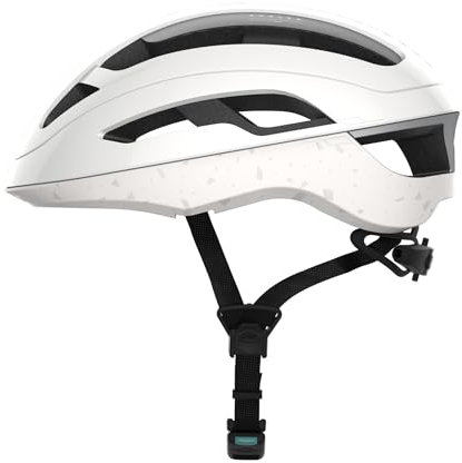 CRNK Angler Fahrradhelm – Ultraleichter Rennrad & E-Bike Helm für Damen & Herren – Aerodynamisch, Stoßabsorbierend & Belüftet – Mit Magnetverschluss & Memory-Foam-Polster – Weiß matt – L