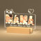 DJLLA Personalisierte Geburtstagsgeschenk für Mama von Tochter Sohn Muttertag Geschenkideen für Mama Nachtlicht mit Fotos Text Happy Birthday Mama Schritt Mama Geschenke Acryl Nachtlicht