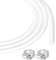 sourcing map 10ft Clear Silicone Rubber Tubing 3mm x 8mm Plastic Tube Flexible Air Hose for Brewing, Wine Making, Pump Siphon, 1/8 ID 5/16 OD, with 2pcs Clamps