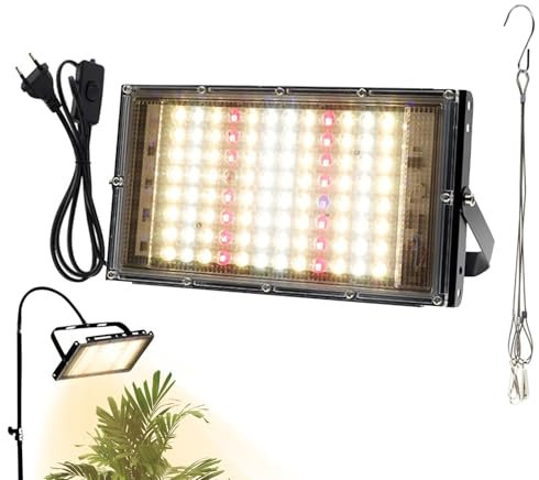 Luz de cultivo para invernadero, Luz de cultivo LED de espectro completo - Lámpara de cultivo LED de 100w - Lámpara de cultivo LED para plantas de interior, luces de cultivo de plantas de