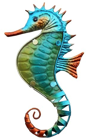 Sea-Club Seepferdchen Wandhänger/Wanddeko Metall/Glas H=25cm