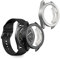 kwmobile Carcasa Compatible con Xiaomi Watch S3 Funda - 2X Protector Pantalla Completo - Ultrafino y antigolpes - Negro/Plata