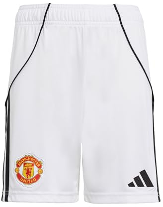 adidas Kids Manchester United Home Shorts 2025 2026 Juniors White 11-12 Years