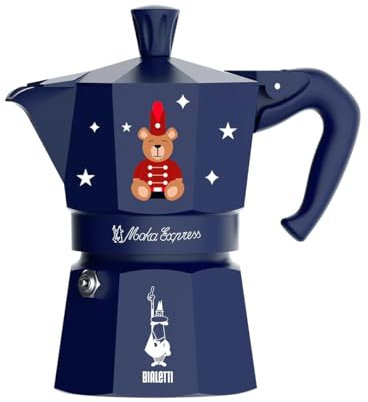 Bialetti Moka Express Blu Magico Ricordo 1 tazza, 3 tazze (1 Tazza)