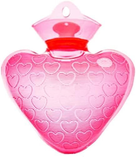 XIANMY Hot Water Bottle Transparent Heating Hot Water Bag Hand Warmers Heart Shape 500ml