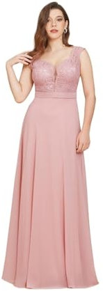 Robes De Demoiselle D'Honneur Robes de demoiselle d'honneur Chic et élégantes, sans manches, en dentelle, ligne A, longues robes de soirée for femmes, fête de mariage Robe Demoiselle D'Honneur Femme(D