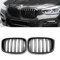 NEWFUN G01 Kühlergrill für BMW X3 G01 (2018-2021), X4 G02 (2019-2021), Doppelstabnetz in der Mitte Glänzend Schwarz
