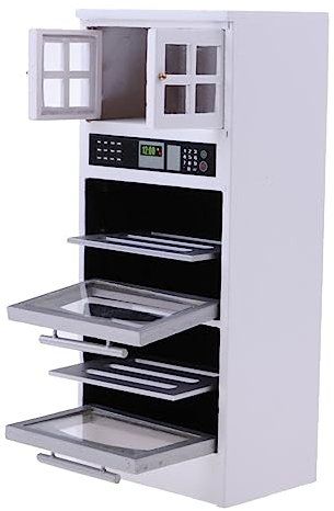 TOYANDONA Horno Microondas Miniatura Mueble De Cocina Escala Decoración Duradera y Práctica