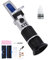 3 in 1 Honig Refraktometer mit ATC Imker Refraktometer Brix 58-92% Wassergehalt im Honig 12-27% Baume Be° 38-43° Refractometer Honig mit 72.2% Kalibrierlösung Handrefraktometer für Honig Sirup Melasse